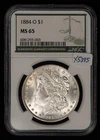 1884-O $1 Morgan Silver Dollar - White Coin - NGC MS 65 - SKU-X5395