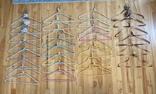 30 Vintage Handmade Crochet Clothes Hangers Colorful Yarn Covered Cottage Core