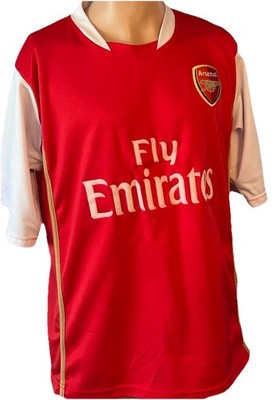Arsenal Fly Emirates Jersey Mens Medium Red & White Soccer Shirt
