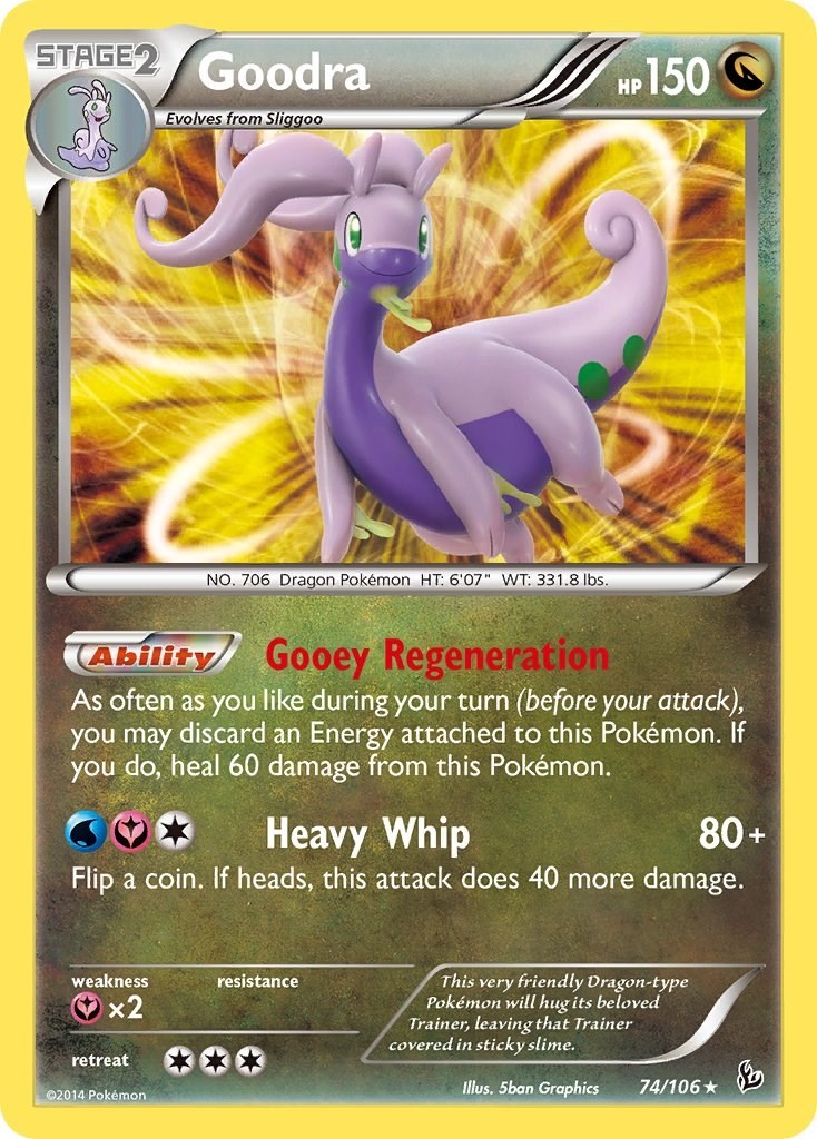 Pokemon Goodra Holo Rare 74/106 XY - Flashfire Holofoil NM