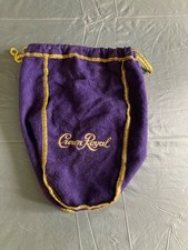 Vintage Crown Royal 7-inches by 9-inches Purple Drawstring Bag