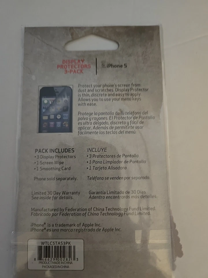 Brand New Verizon iPhone 5 Display Protectors 3-Pack MSRP $14.99 WTLC5TAS3PK - Image 2 of 2