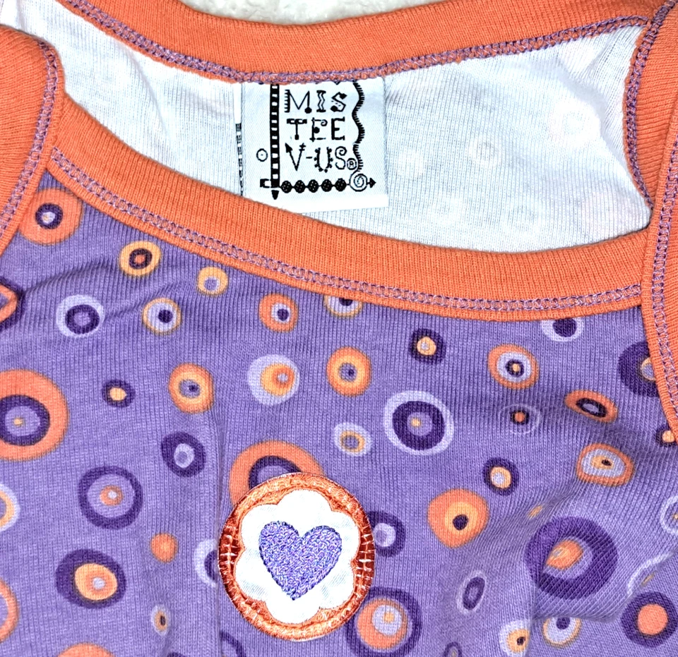 Niñas De Colección MIS-TEE-V-US Algodón Tejido Vestido de Sol 7 8 Tanque Púrpura Lunares Vestido Foto 4 de 4