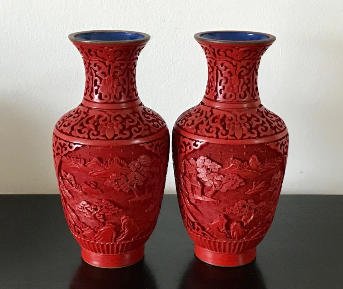 雕漆花瓶| eBay