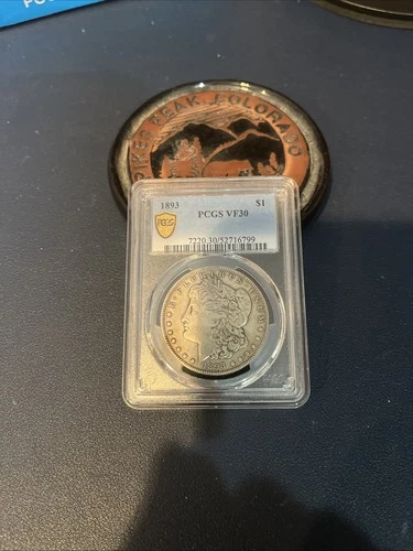 1893 Morgan Silver Dollar, PCGS VF30