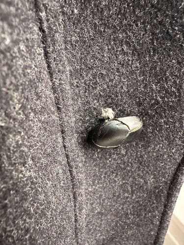 Charles Valentino Cappotto In Misto Cashmere Usato Uomo Man Tg52 Nero LLV1689 - Foto 6 di 7