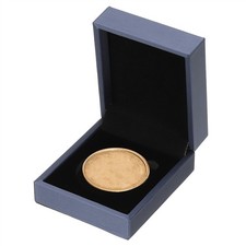 Coin Display Box, Coin Presentation Display Box Square Fit 50mm Coin, Blue