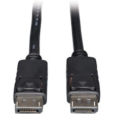 DisplayPort Cable with Latches M/M , DP to DP, 1080p, 30', Black