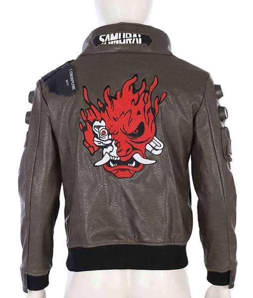 Handamde Cyberpunk 20-77 Inspired Samurai Real Sheepskin Leather