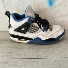 Nike Air Jordan 4 Retro Motorsport Blue 408452-117 Youth Size 5.5Y Women Sz 7