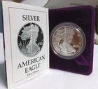 1989-S $1 AMERICAN SILVER PROOF EAGLE w/OGP & COA - FREE SHIPPING!