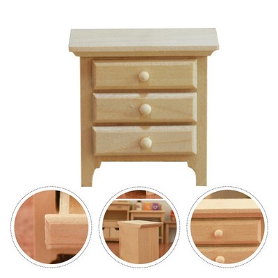 1PC 1:12 Mini House Möbelmodell Nachttisch Mini Nachttisch für Kinder
