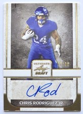 CHRIS RODRIGUEZ JR. 37/99 AUTO 2022 ULTIMATE LEAF ULTIMATE DRAFT ROOKIE CARD 