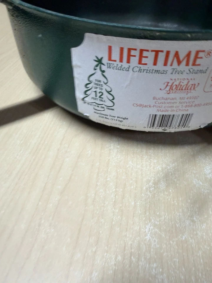 Soporte para árbol de Navidad de alta resistencia para árbol de 12 pies 1,7 galones de capacidad de agua usado Foto 3 de 4