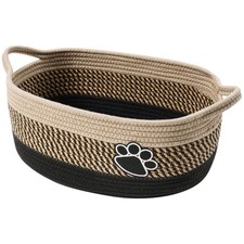 Small Woven Baskets for Organizing Rope Storage Basket with Handle Cute Cotto...