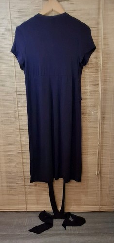 Navy Serephine Maternity Dress Motherhood Tie Back Empire Waist Size 10 - Picture 2 of 7
