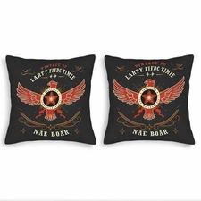 Vintage Decorative Throw Pillow Covers Set of 2 18x18in for Couch Bed or Car