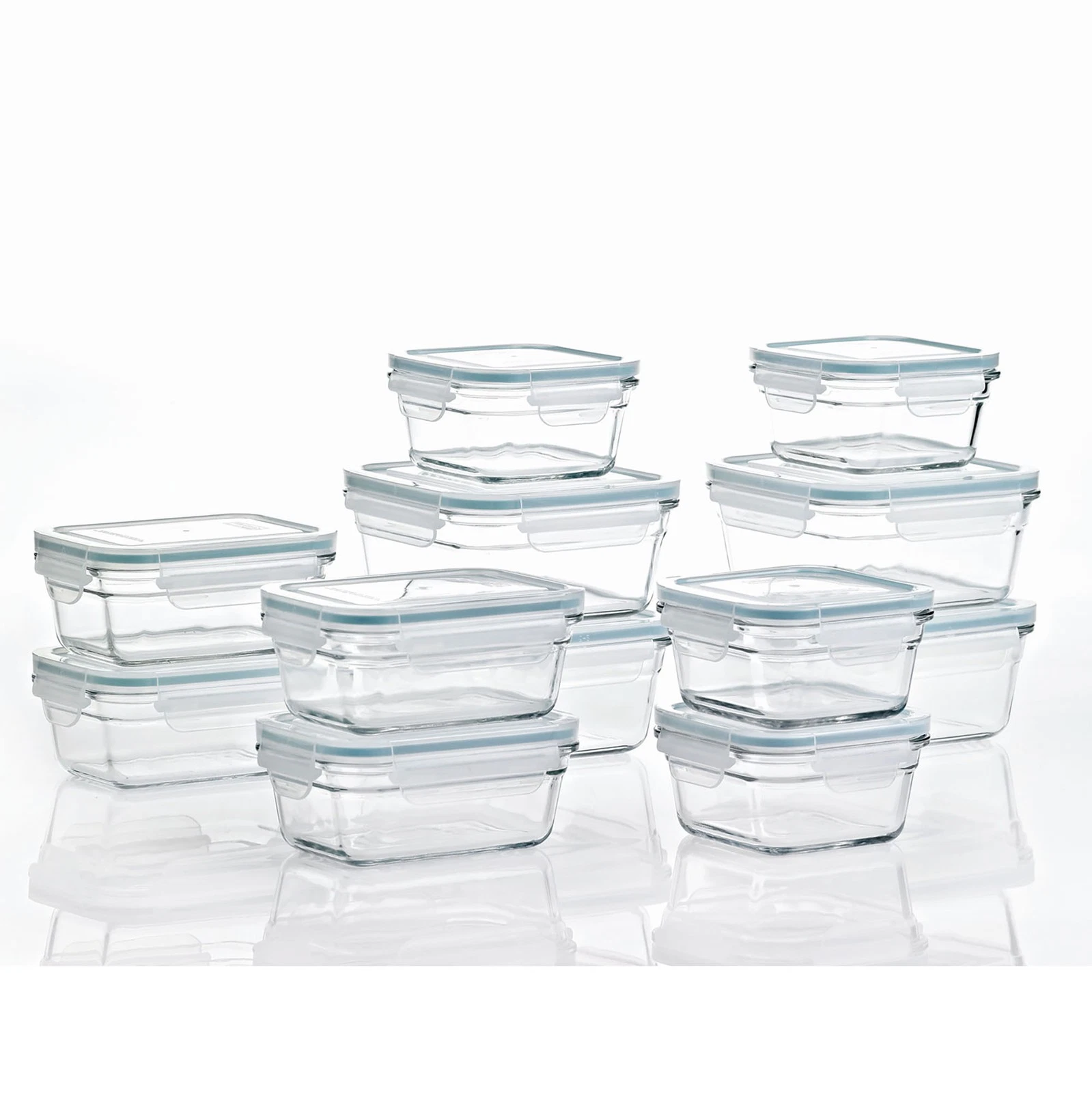 Oven and Microwave Safe Glass Storage Containers 24 Piece Set(OpenBox)