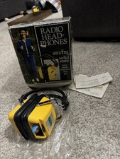 Vintage Am/Fm Radio Headphones N ew
