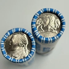 ORIGINAL BANK ROLL OF BU 2005-D BUFFALO JEFFERSON NICKELS!!!