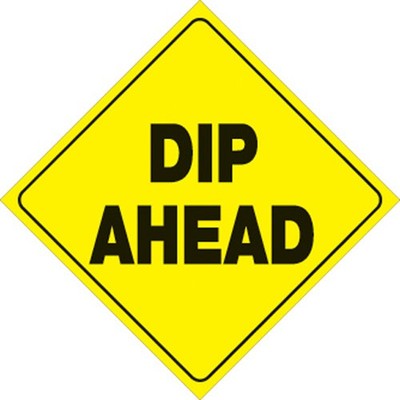 VOSS SIGNS 425 DA YR YELLOW PLASTIC REFLECTIVE SIGN 12''-DIP AHEAD