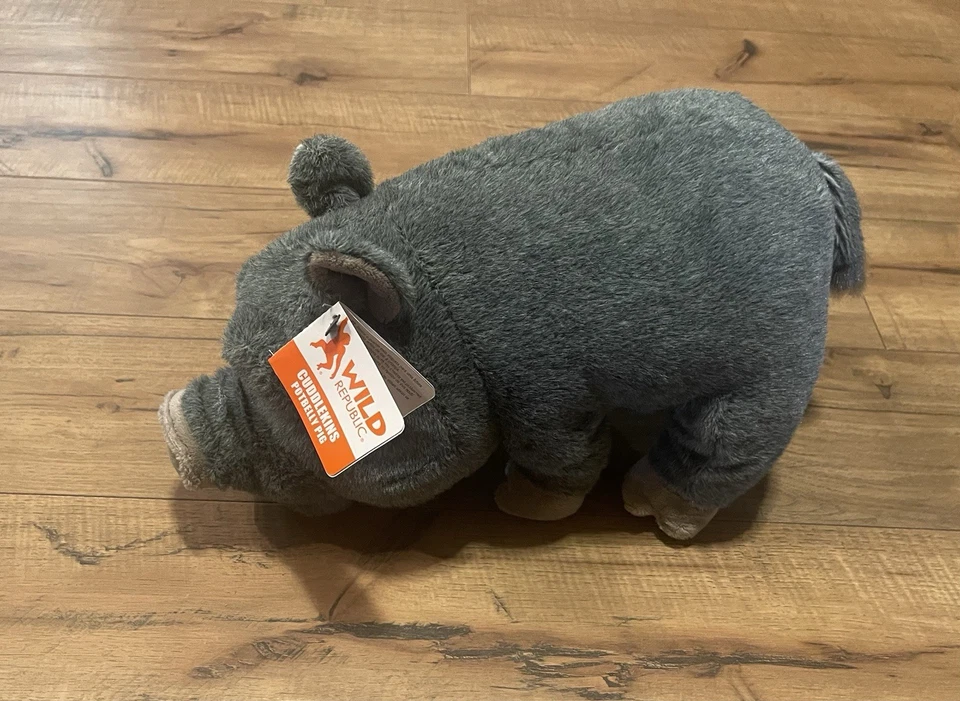 NEW Wild Republic Potbelly Pig Plush Stuffed Animal ~ New ~ MSRP $19.99 - Изображение 2 из 4