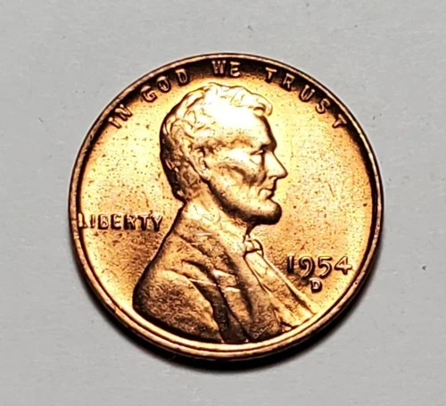 1954 D LINCOLN WHEAT PENNY UNC #P3419