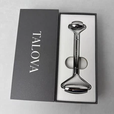 TALOVA 304 Grade Stainless Steel Facial Roller Face Eyes Double Sided