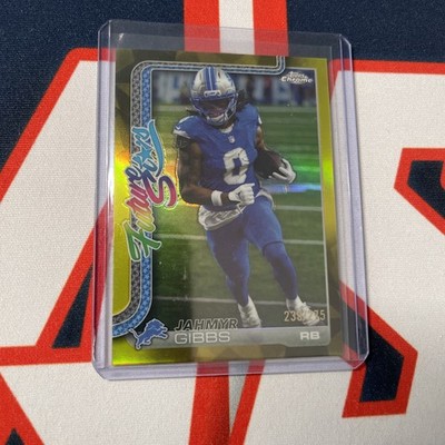 2025 Topps Chrome Jahmyr Gibbs Future Stars Yellow Refractor /275 #FS-10 Lions
