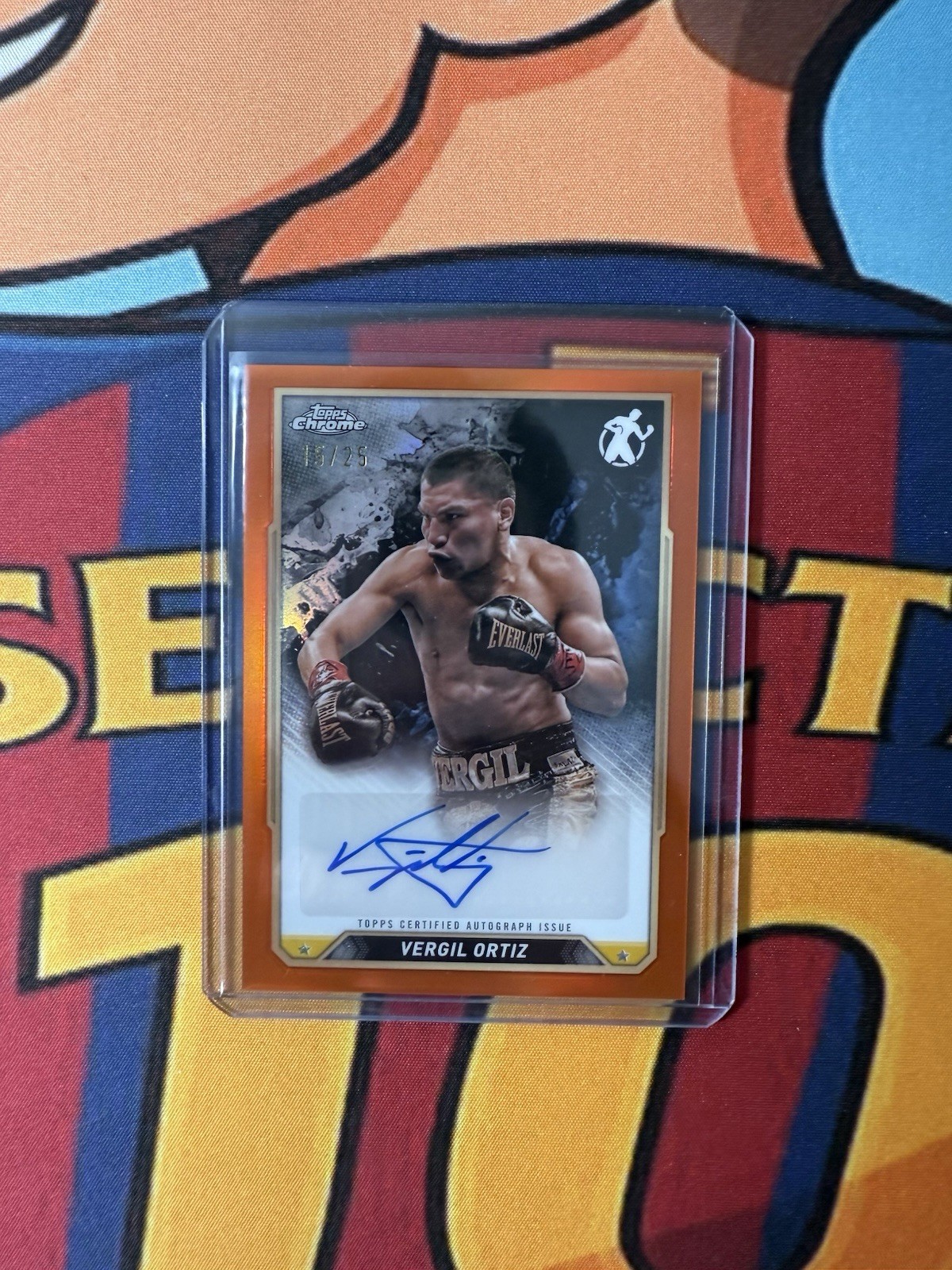 Vergil Ortiz 2024 Topps Chrome Boxing Orange refractor auto /25 CBA-VOJ Auto