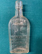 Antique PHOENIX BRAND PRODUCTS FLASK BOTTLE WH CRAWFORD, BALTIMORE 