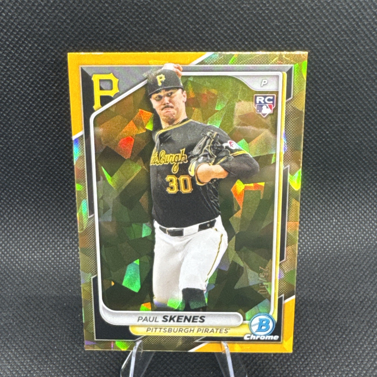 2024 Bowman Chrome Sapphire Gold Refractor PAUL SKENES🔥#31 RC 25/50 SP Pirates