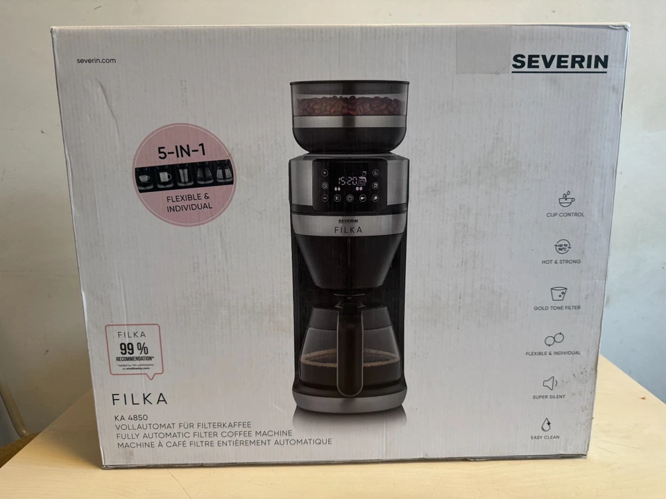 Severin KA 4850 FILKA Filterkaffee-Vollautomat Kaffeemaschine Goldfilter 2 Liter - Bild 3 von 4