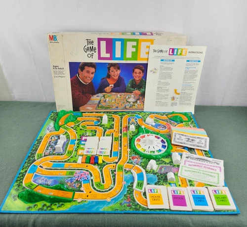 Vintage 1991 Game of Life by Milton Bradley Complete