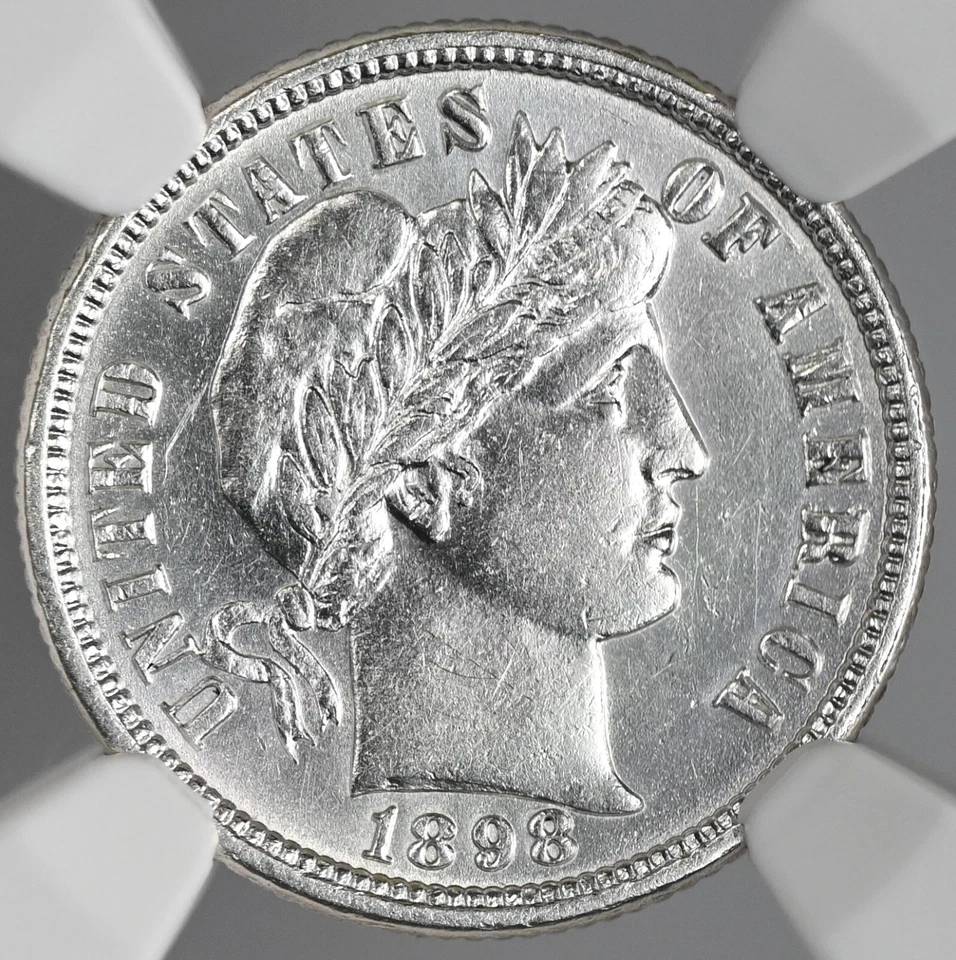 1898-O 10C BARBER SILVER DIME NEW ORLEANS NGC AU DETAILS WHIZZED #6931539-014 - Image 4 of 4