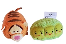 Tigger & Three Peas In A Pod Disney Tsum Tsum Mini Plush Stuffed Toys Lot Of 2 