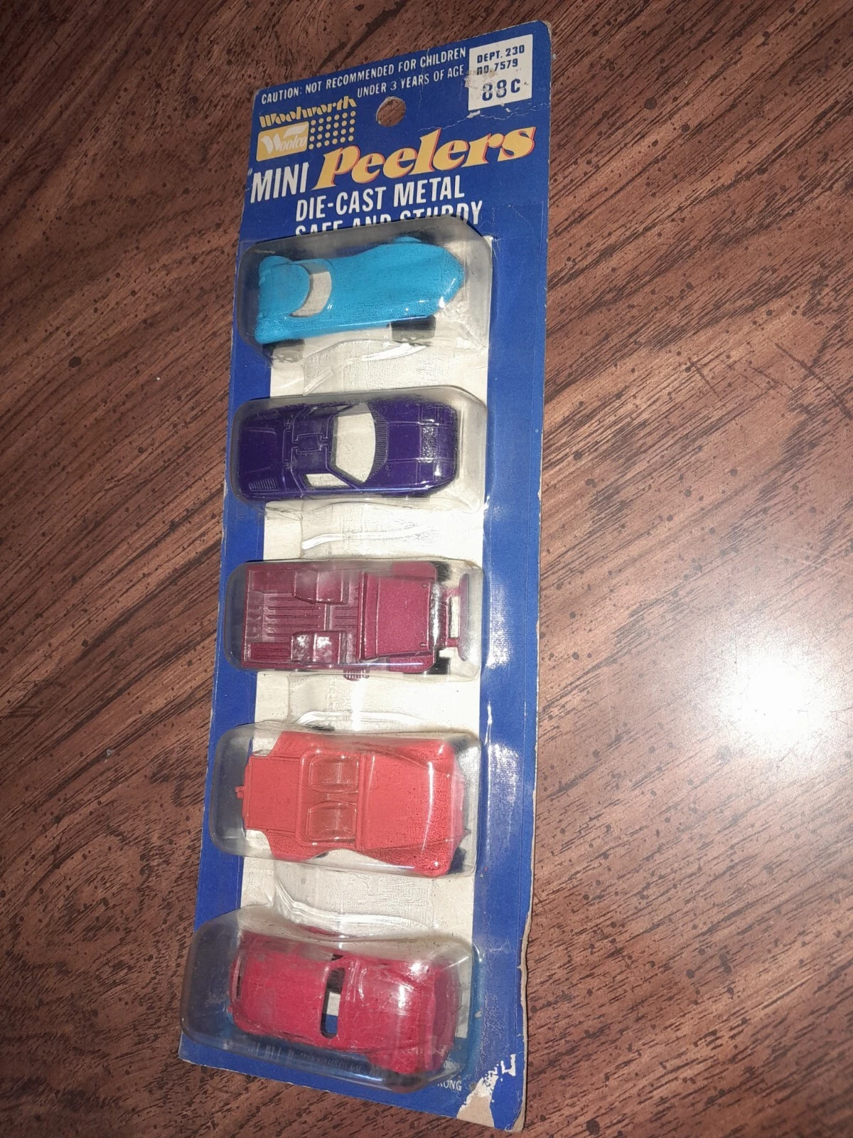 Woolworth Woolco Mini Peelers Die-cast Metal Toy Cars Vtg Rare Nos VW JEEP Oop