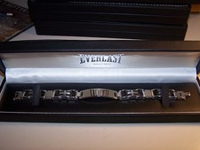 NEW MEN'S DESIGNER STAINLESS STEEL ENGRAVEABLE ID CROSS LINK BRACELET 81/2"