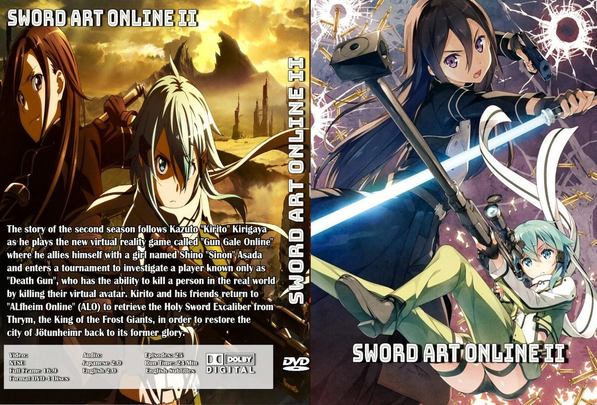 ANIME, SWORD ART ONLINE FULL SAGA, 16 DVD, 89 EPISODES, ENG-AUDIO, 6 BOXES