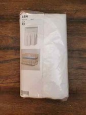 Ikea Len White Baby Bed Crib Bedskirt Dust Ruffle 802.959.13