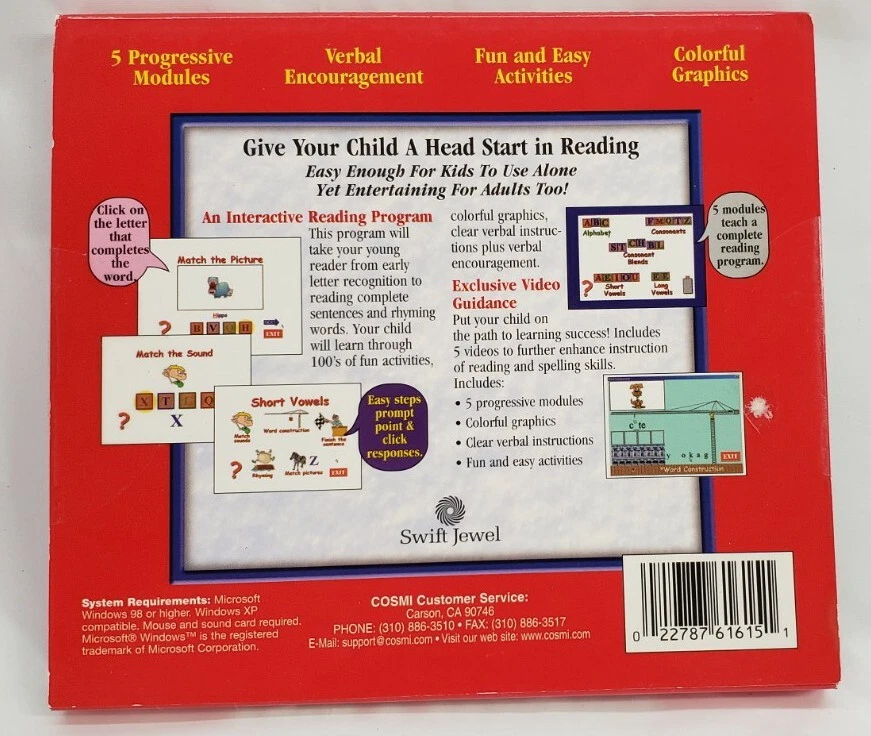 Phonics 4 For Kids Children Cosmic PC Software Windows 98/2000/XP CD-ROM - Image 3 of 3