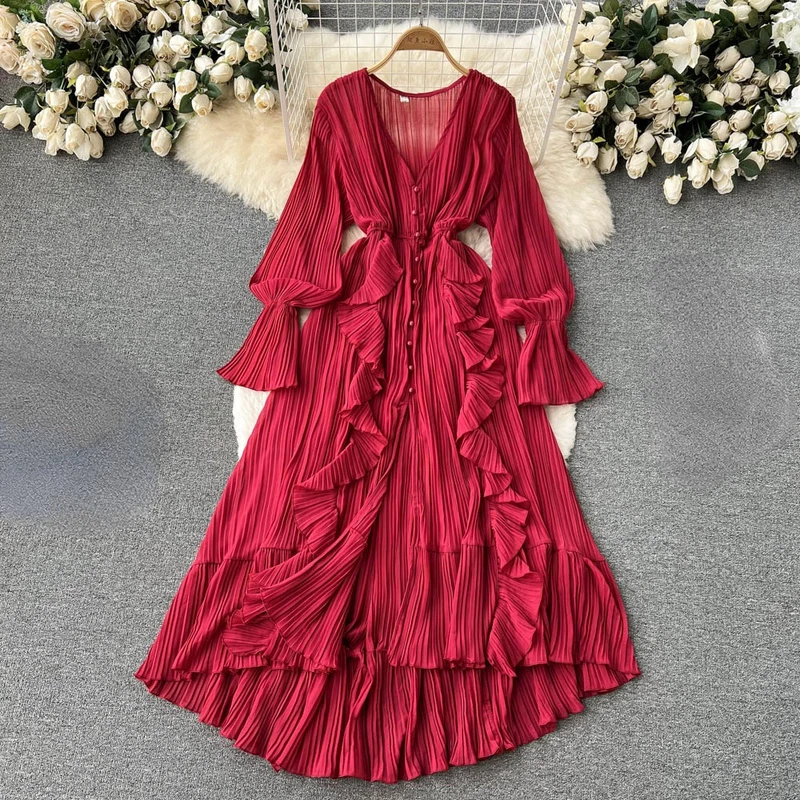 white christmas dresses Chiffon Pleated A Line Mini Little White Dress with Ruffles