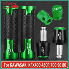Handle Grips Handle Bar End Cap Tire Valve For KAWASAKI KFX400 450R 700 90 80