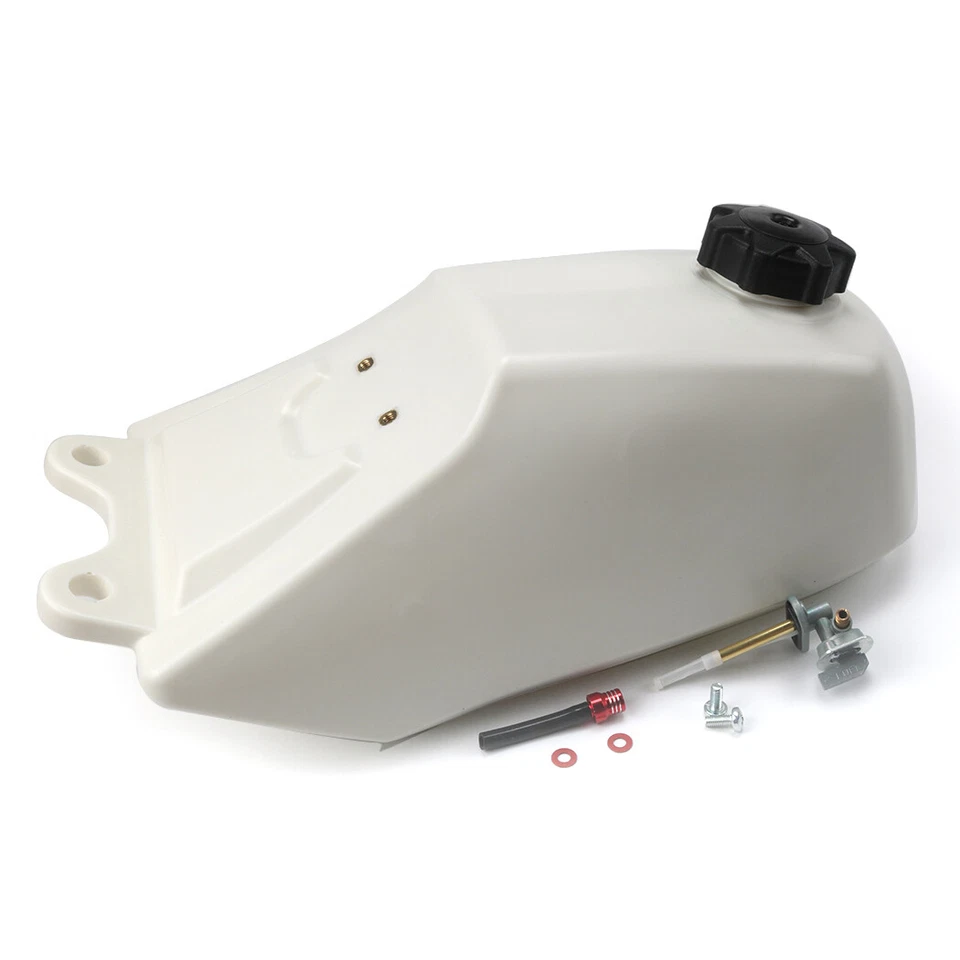 Nuevo para Yamaha Big Wheel 200 BW 200 1985-1988 plástico blanco tanque de combustible y tapa de gasolina Foto 2 de 4