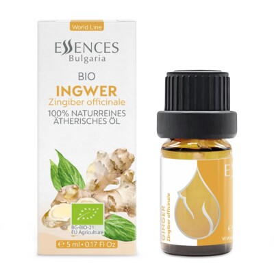 BIO Ingwer (Zingiber officinale) - 100% Naturreines, Ätherisches Öl (5 ml)