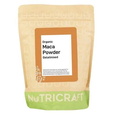 NUTRICRAFT 1kg organic GELATINISED MACA root powder - easier absorption