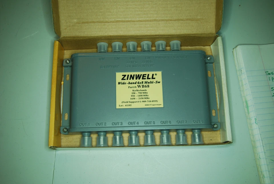 Zinwell WB68 Wide-Band 6x8 Multi-Switch for KA/KU Dish Antenna  - Image 2 of 2
