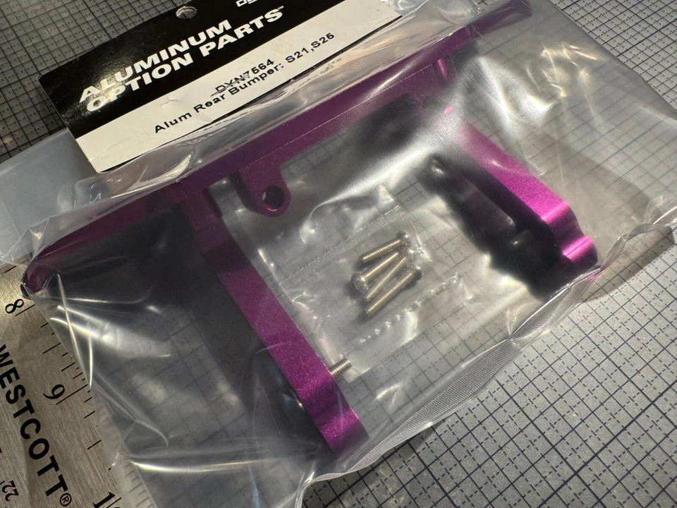 HPI Savage Purple Rear Alloy Bumper S21 S25 DYN7564 Nitro .21 .28 Big Block SS - Image 3 of 4