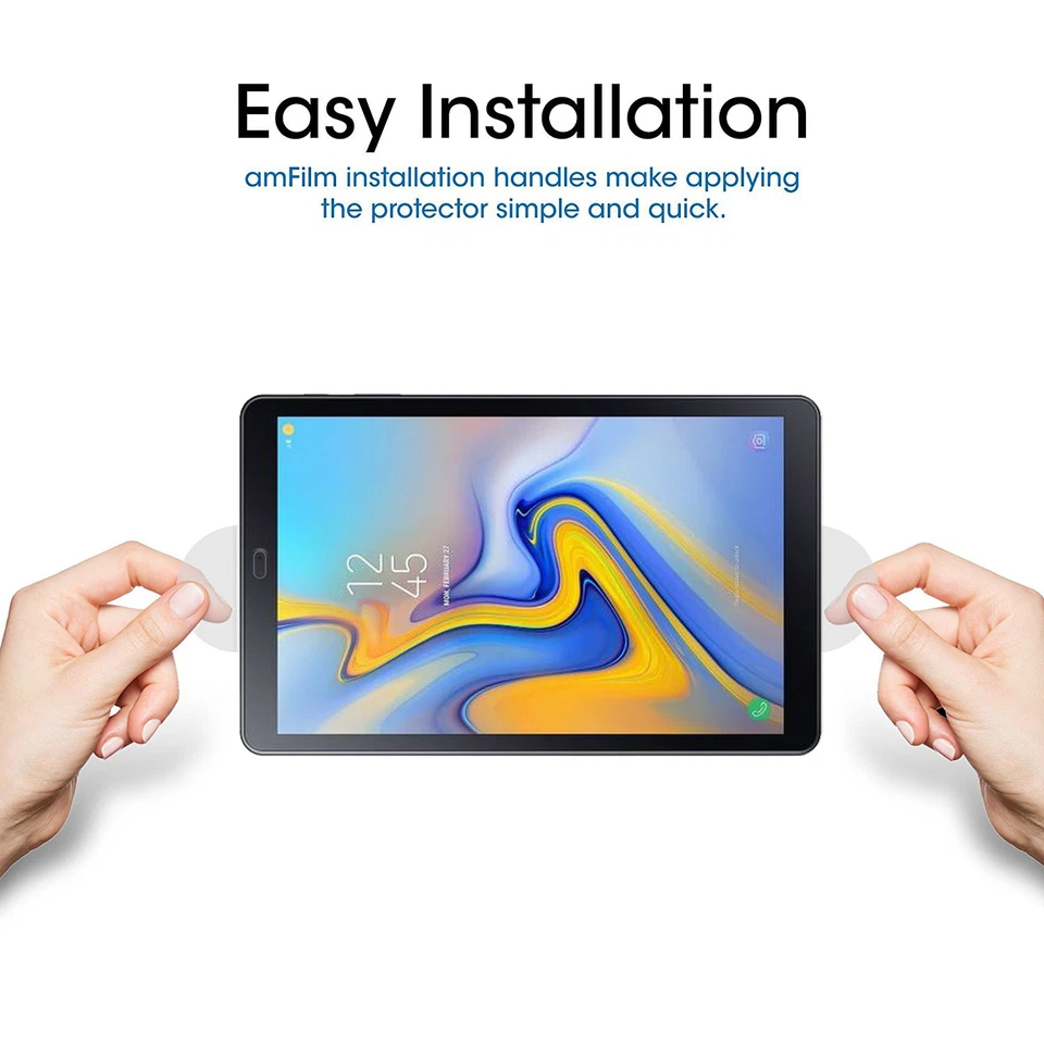 Samsung Galaxy Tab A 10.5 amFilm Tempered Glass Screen Protector (2 Pack) - Image 3 of 4