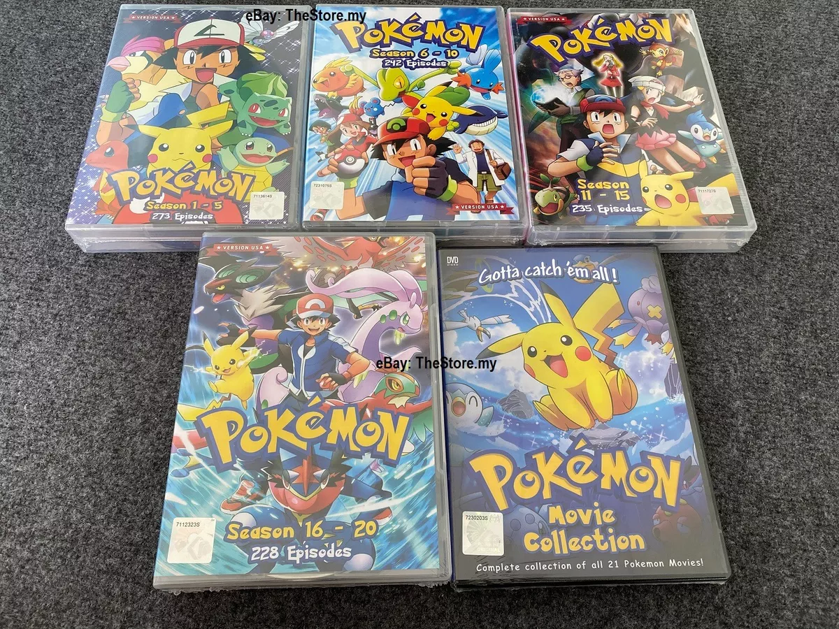 POKEMON SERIES (Season 1 - 20) DVD All Region USA English Version